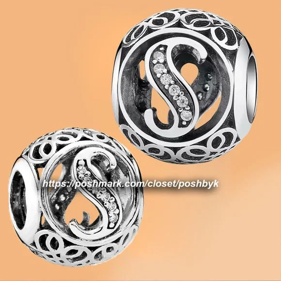 Alphabet Charm Pandora Letter S Pandora Jewelry Pandora Vintage S